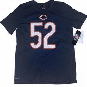 Nike Navy Chicago Bears #52 Dri-FIT Tee with Orange/White Accents